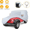 Waterproof Car Cover with Driver Door Zipper F5071
