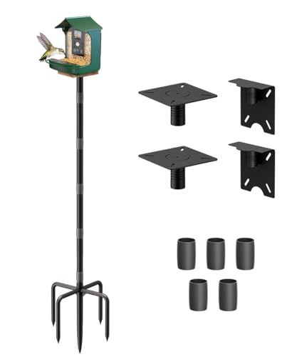 90inch Adjustable Bird House Pole with 3 Holders O547