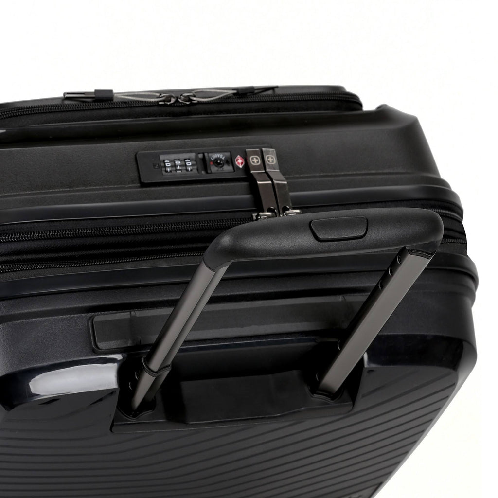 Black Hardside Expandable Carry On Suitcase Y775