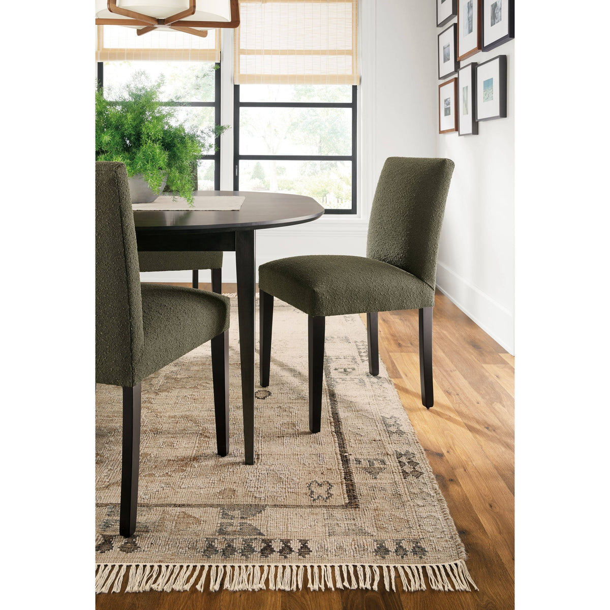 Modern Side Chair in Flint Cement Grey Fabric B4357