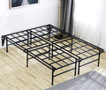 16in Heavy Duty Steel Slat Full Platform Bed Frame Black J638