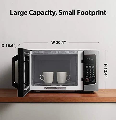Smart Countertop Microwave Oven, 1100W, 1.3 Cu.ft, Stainless Steel L118638
