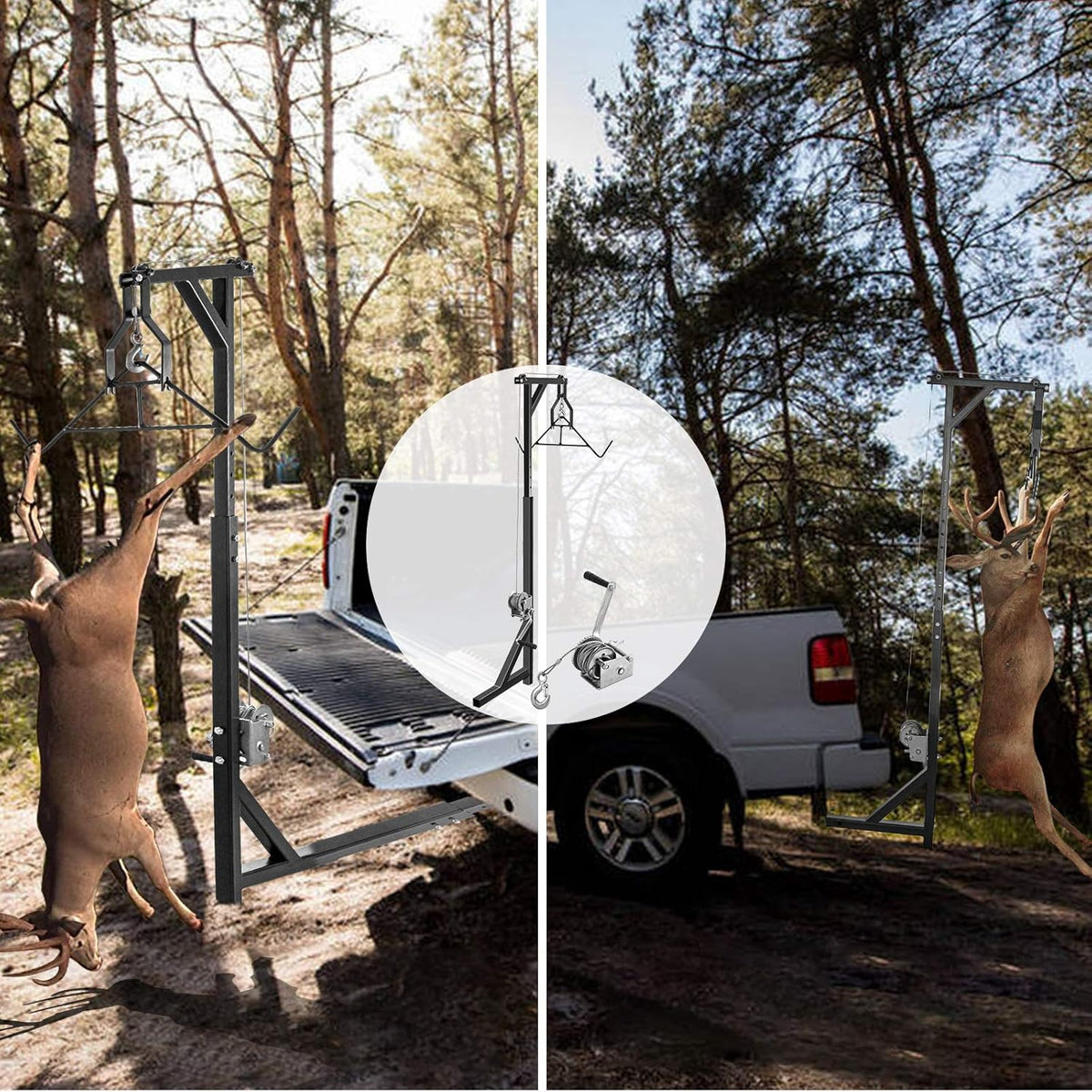 400lbs Capacity Heavy Duty Steel Hitch Mounted Deer Hoist S93102