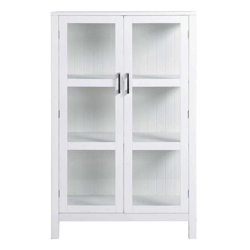 White Contemporary Wood Display Cabinet P933810