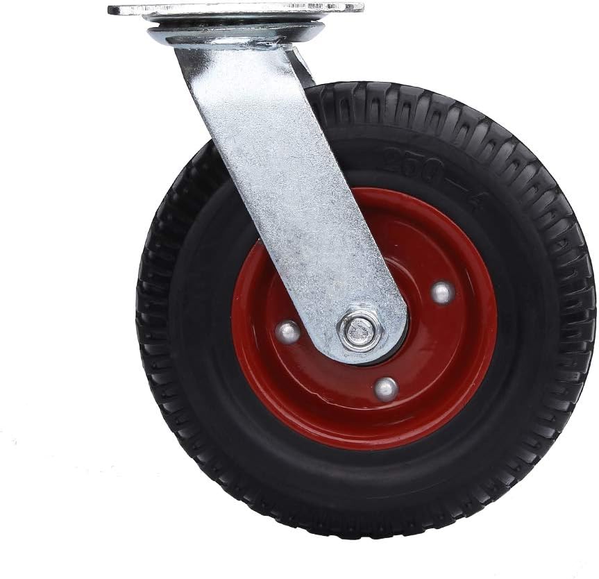8 inch Black Rubber Swivel Casters F832818
