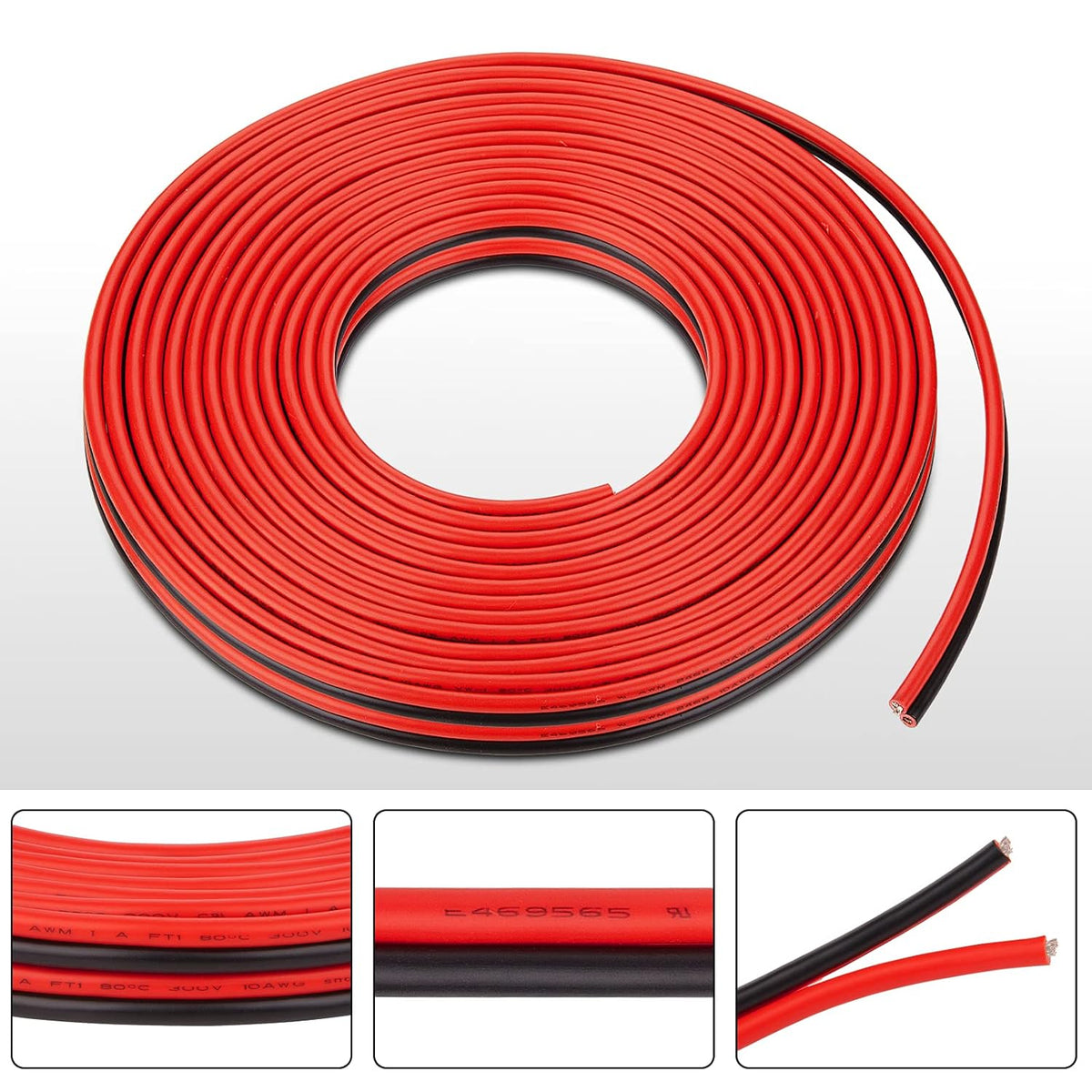 10 Gauge Tinned Copper Low Voltage Electrical Wire 100 FT W90042