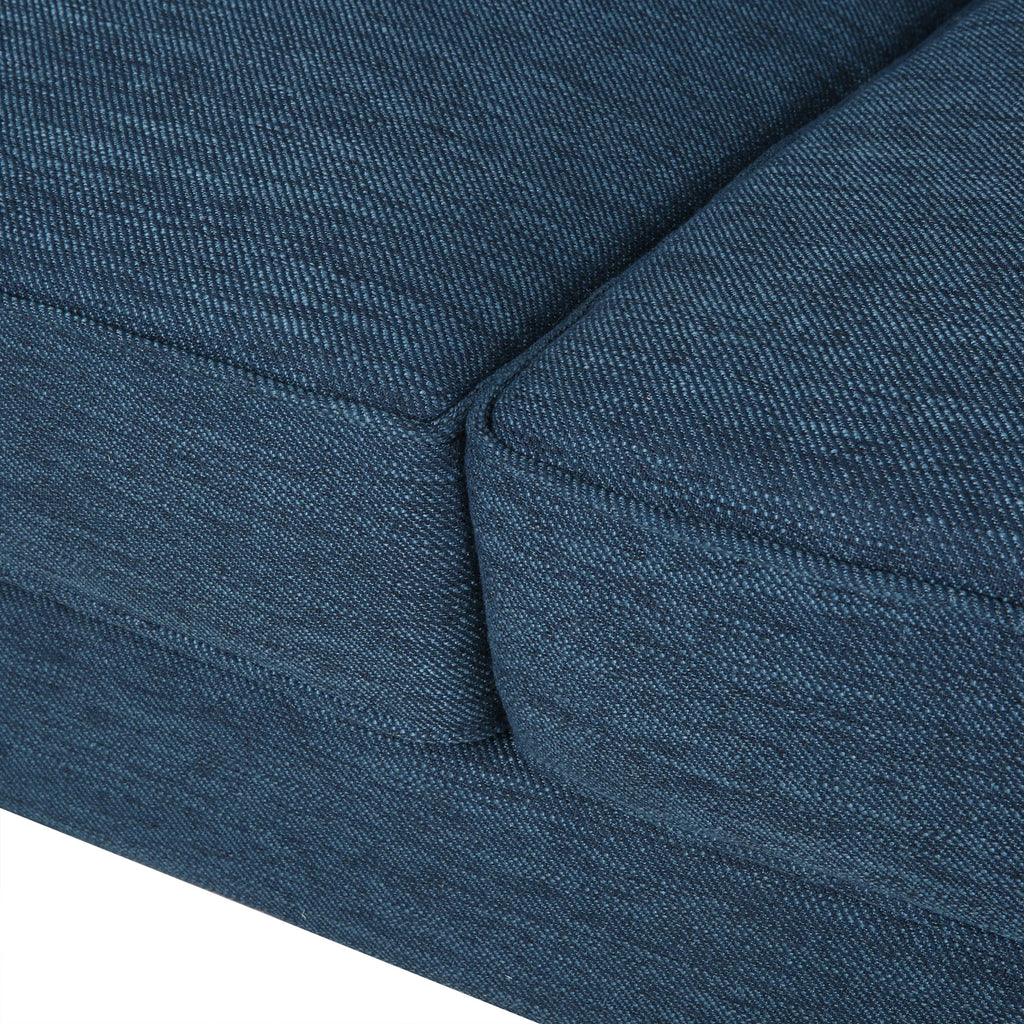 Navy Blue Fabric Sofa with Cushions N56103