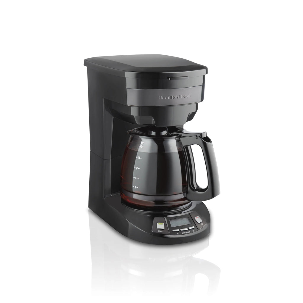 Programmable Coffee Maker, 12 Cup, Black Stainless Steel W451