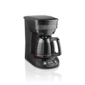 Programmable Coffee Maker, 12 Cup, Black Stainless Steel W451