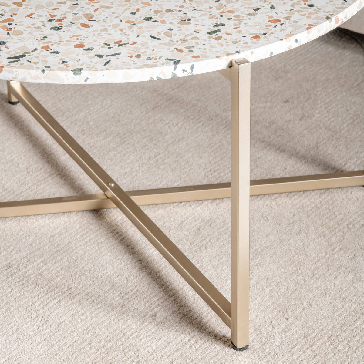 Gold Terrazzo Accent Table G434
