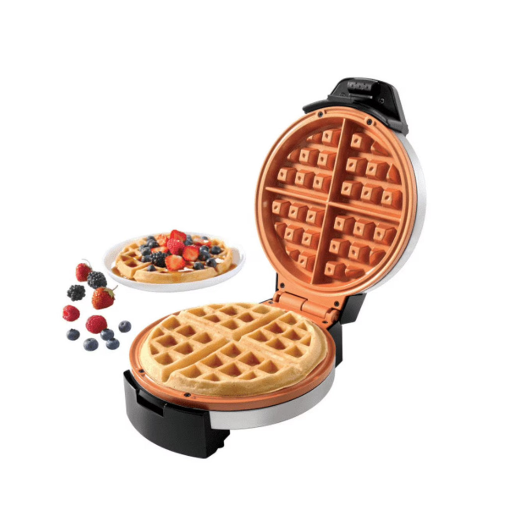 Black/Stainless Steel Electric Waffle Maker X4185