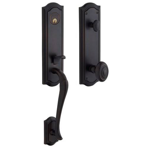 Satin Nickel Single Cylinder Handleset with Interior Knob and Emergency Egress M3181