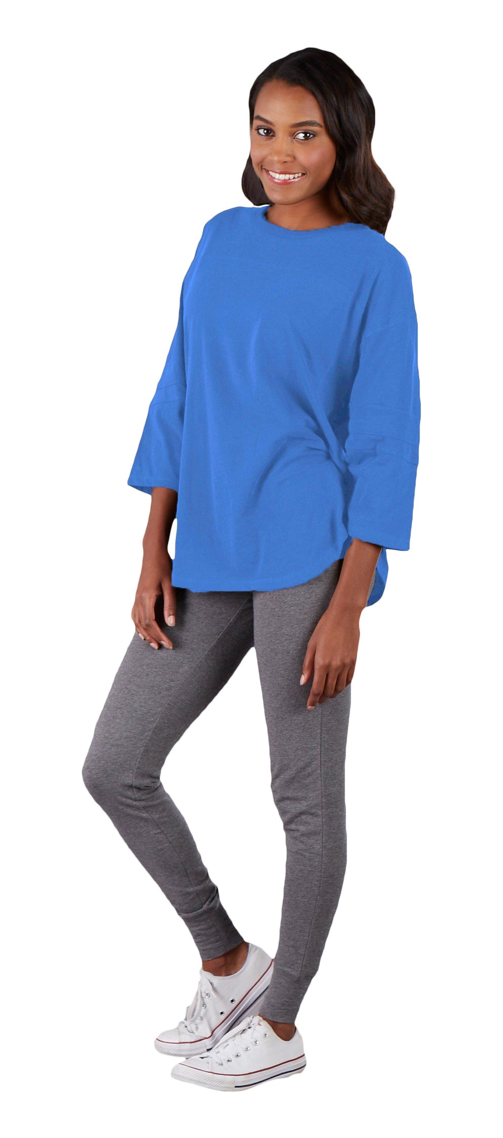 Beach Blue 3/4 Sleeve Vintage Jersey J57924
