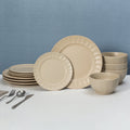 Stoneware Dinnerware Set, 12-piece, Parchment J8381