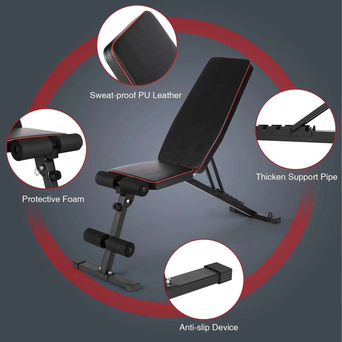 Adjustable Incline Decline Foldable Weight Bench Z632