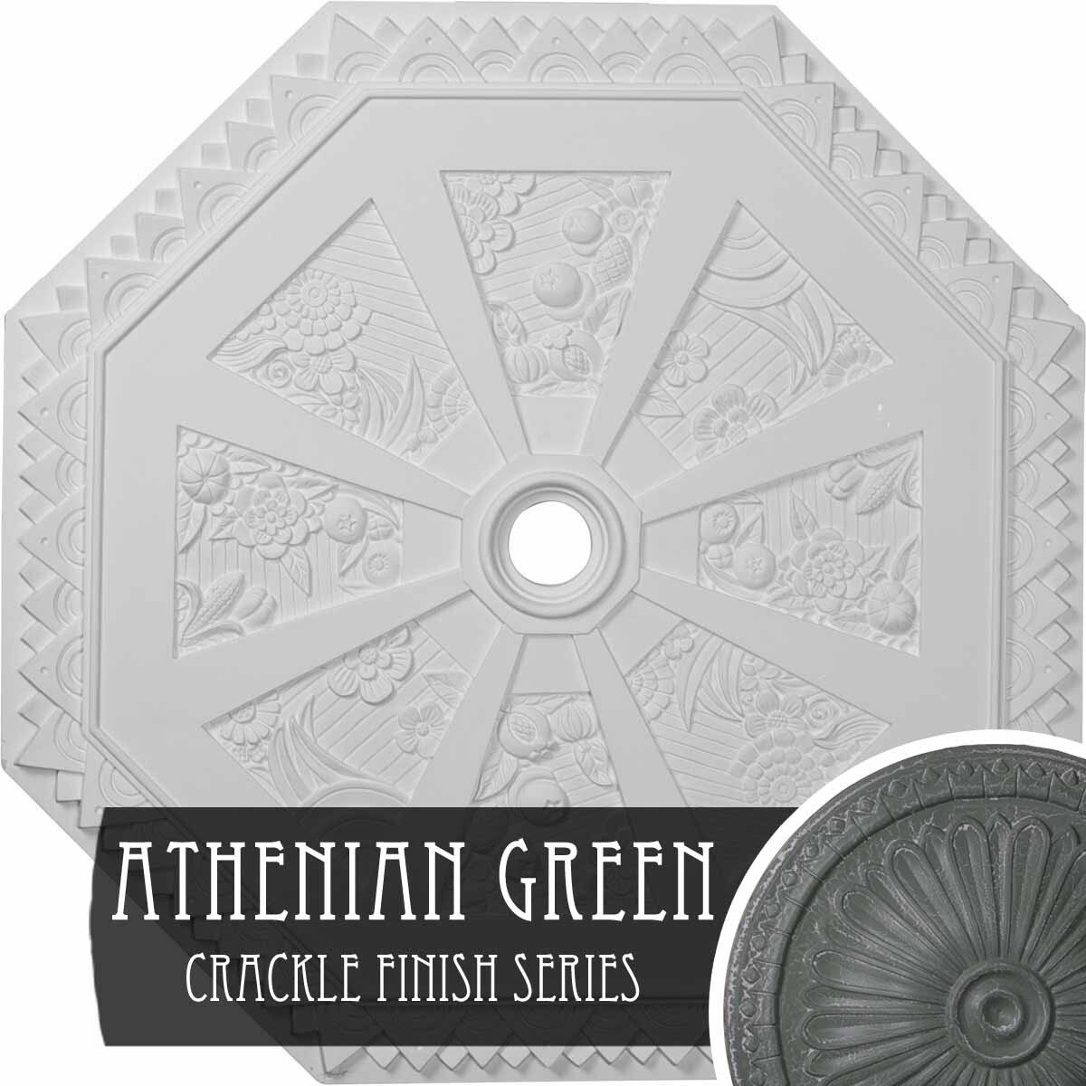 29 1/8x22OD x 2 1/4x22ID x 1 1/8x22P Spring Octagonal Ceiling Medallion W526