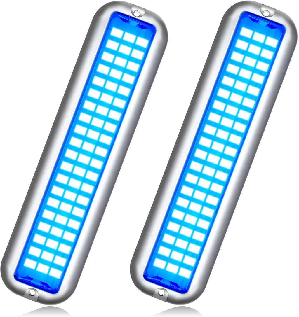 Green 316 Stainless Steel Marine LED Boat Light, 2x3000LM 84LED, 180°, 10-36V, IP68, Surface Mount V499
