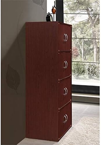 Mahogany 4 Shelf 8 Door Bookcase A5378