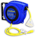 Retractable Extension Cord Reel 16AWG x 50' 3C/SJTOW LED Triple Tap Connector Power 7.5A 125VAC 938W N6589