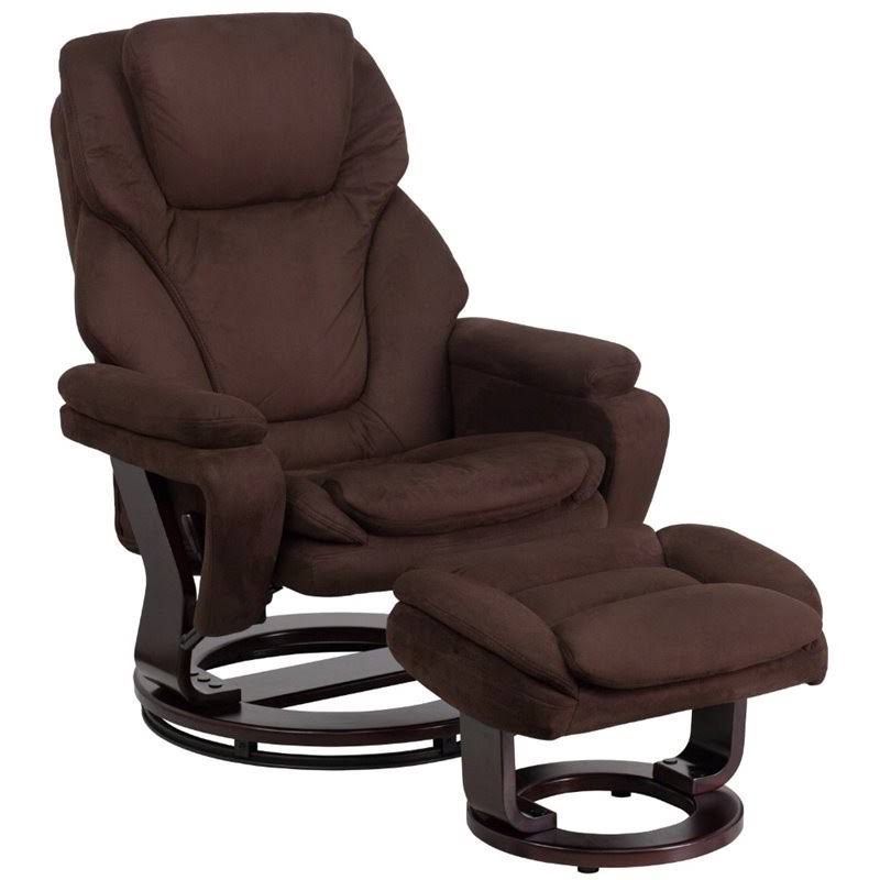 Brown Microfiber Recliner N25971