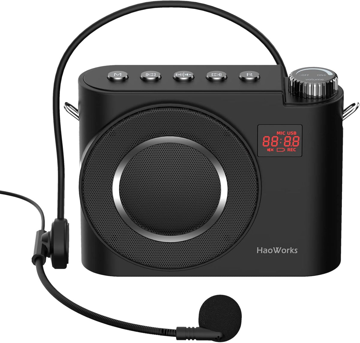 20W Wired Microphone Voice Amplifier with Speaker, Bluetooth Mini PA System, Pack of 2 C579674