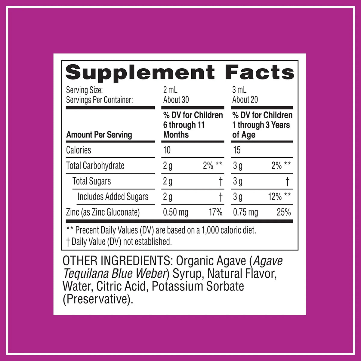 Grape 2oz Baby Immune Support with Zinc I330023