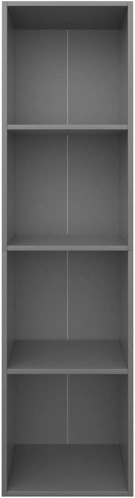 Gray Book Cabinet/TV Cabinet 14.2inch x11.8inch x56.3inch Particle Board Pack of 2 U899