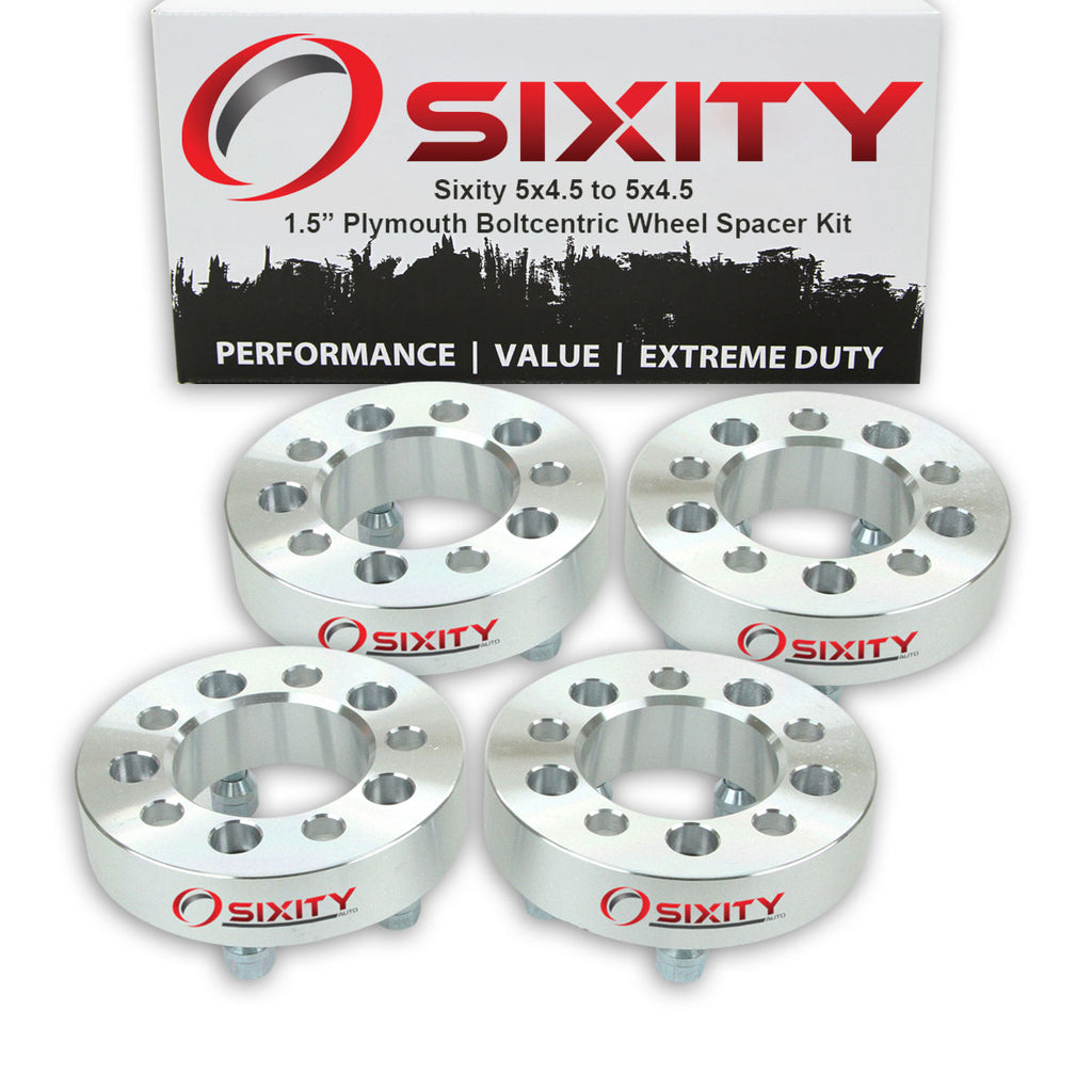 4 pc 1.5" 5x4.5 Wheel Spacers with 1.25in Studs D444