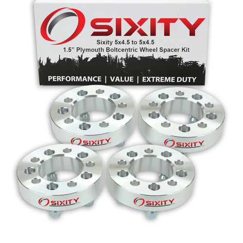 4 pc 1.5" 5x4.5 Wheel Spacers with 1.25in Studs D444