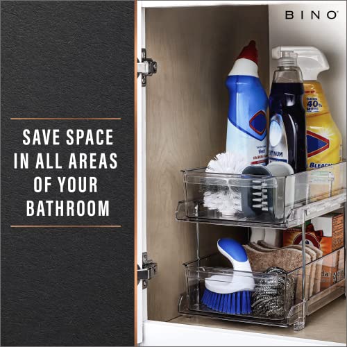 2 Tier Clear Storage Organizer with Dividers E77072