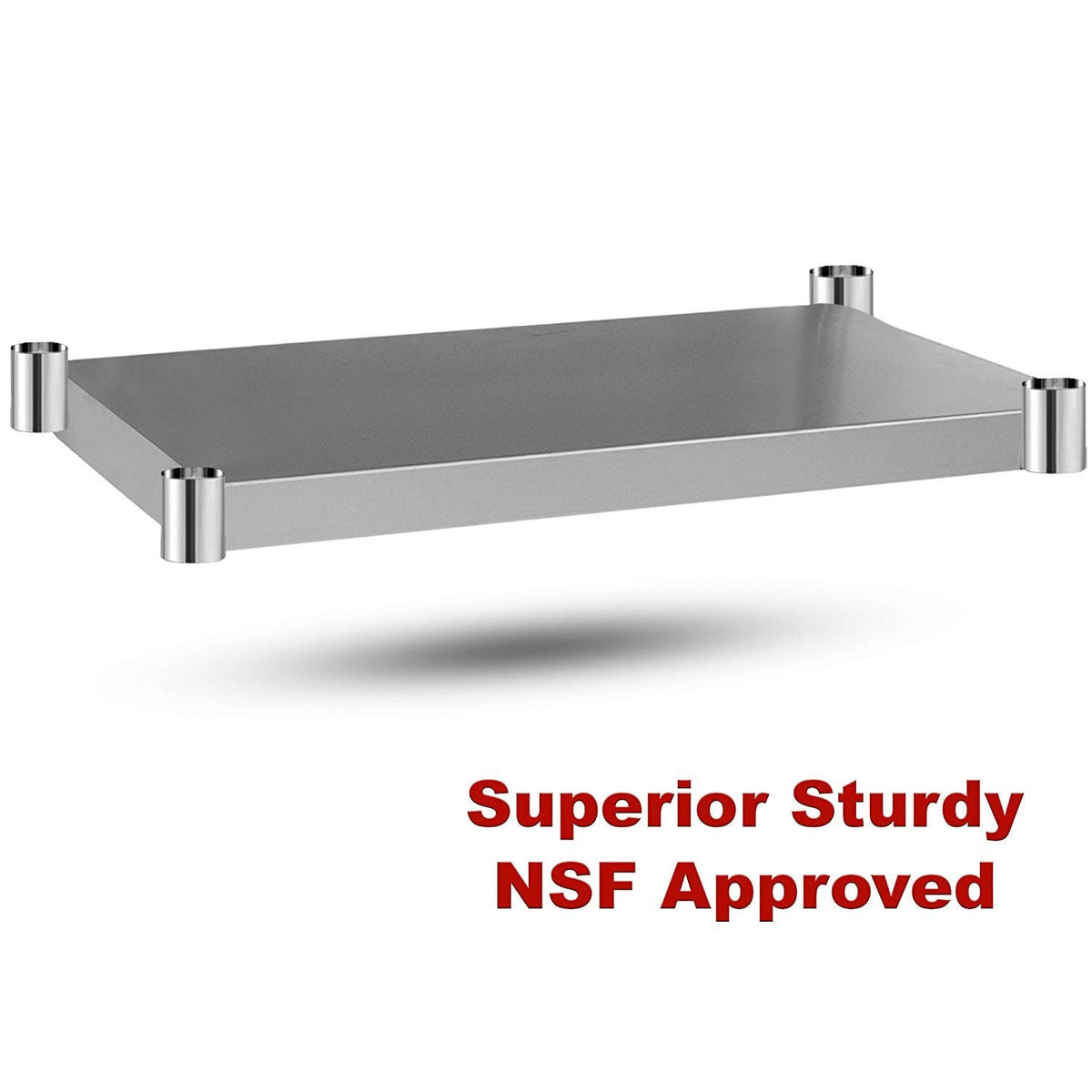 Stainless Steel 24 x 18 Inch Metal Work Table Cart with Caster Wheel L551