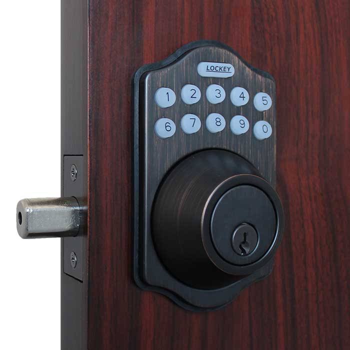 Antique Brass Electronic Deadbolt Z8633