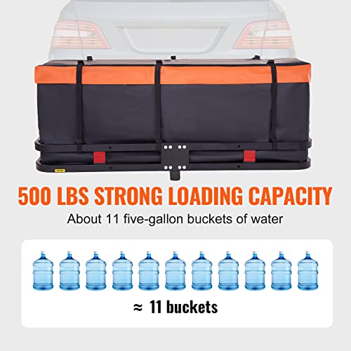 Folding Hitch Carrier 500lb Capacity Cargo Basket Waterproof Bag Z998