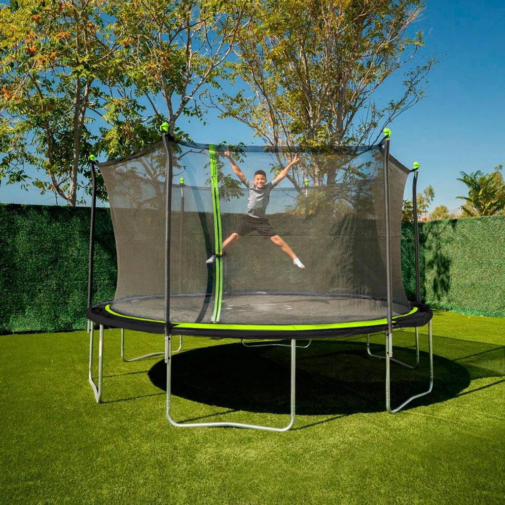 14ft Trampoline with Enclosure X498