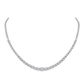 14k White Gold Diamond Tennis Necklace 2-1/3 Ctw I4765