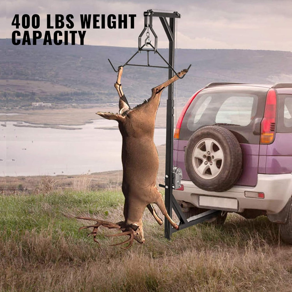 400lbs Capacity Heavy Duty Steel Hitch Mounted Deer Hoist S93102