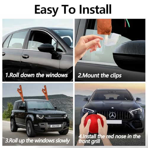 Car Antler and Nose Kit Decoration Set K135923