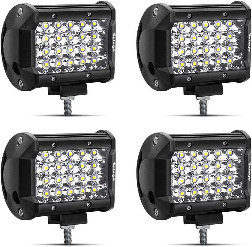 2pcs 68W Dual Color 6000K White 3500K Amber LED Driving Lights Q53556