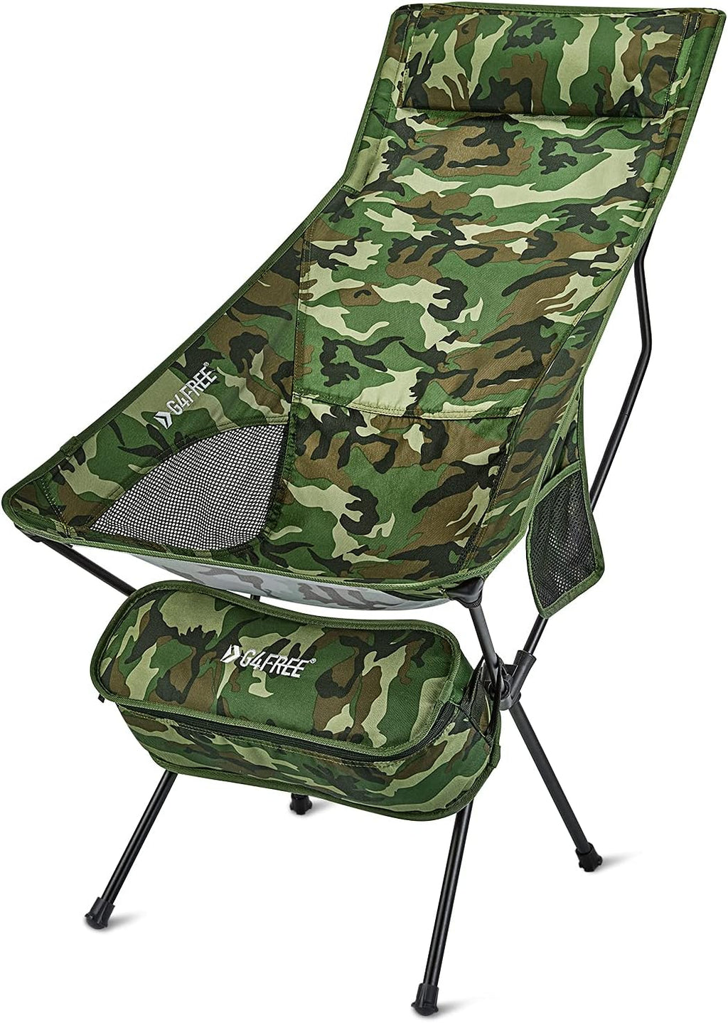 Lightweight Portable High Back Camping Chair with Headrest & Pocket G68516