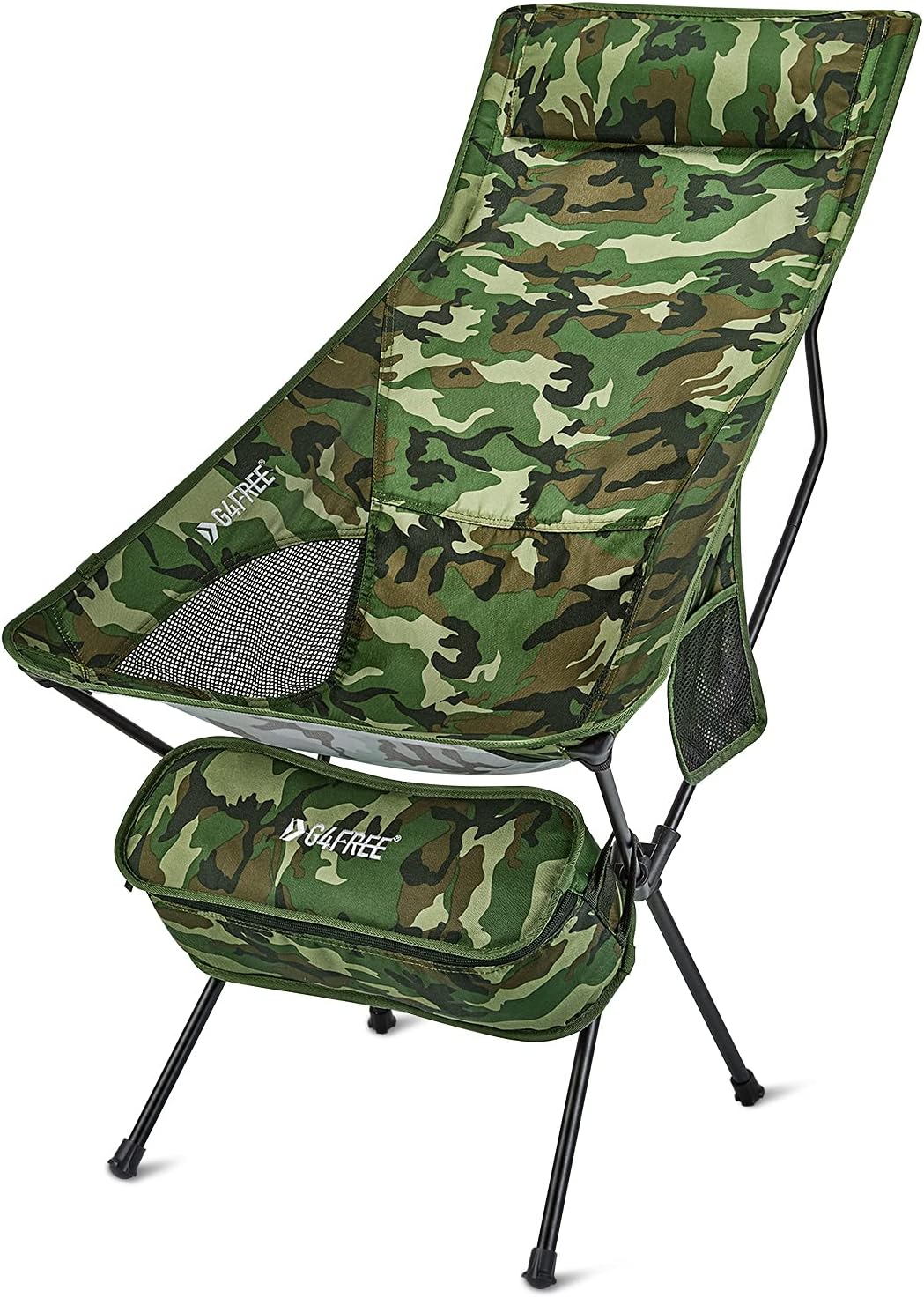 Lightweight Portable High Back Camping Chair with Headrest & Pocket G68516