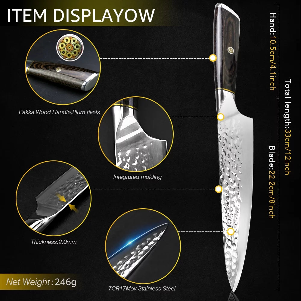 Chef Knife Set High Carbon German Stainless Steel P156