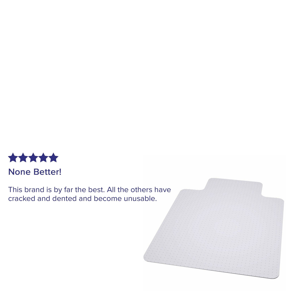 36x22 x 48x22 Clear Carpet Chair Mat with Lip T99854