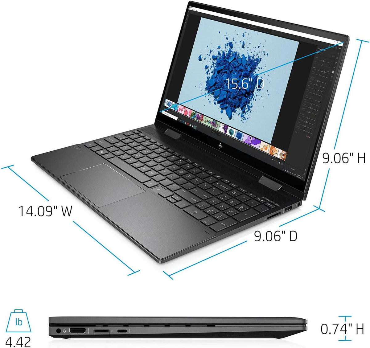 15.6 Full HD Touchscreen 2-in-1 Laptop, AMD Ryzen 5 5500U, 16GB RAM, 512GB SSD, Windows 11 Home K8262