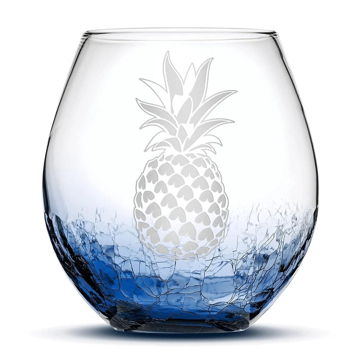 Handblown Hand Etched 18Oz Stemless Wine Glass O434381