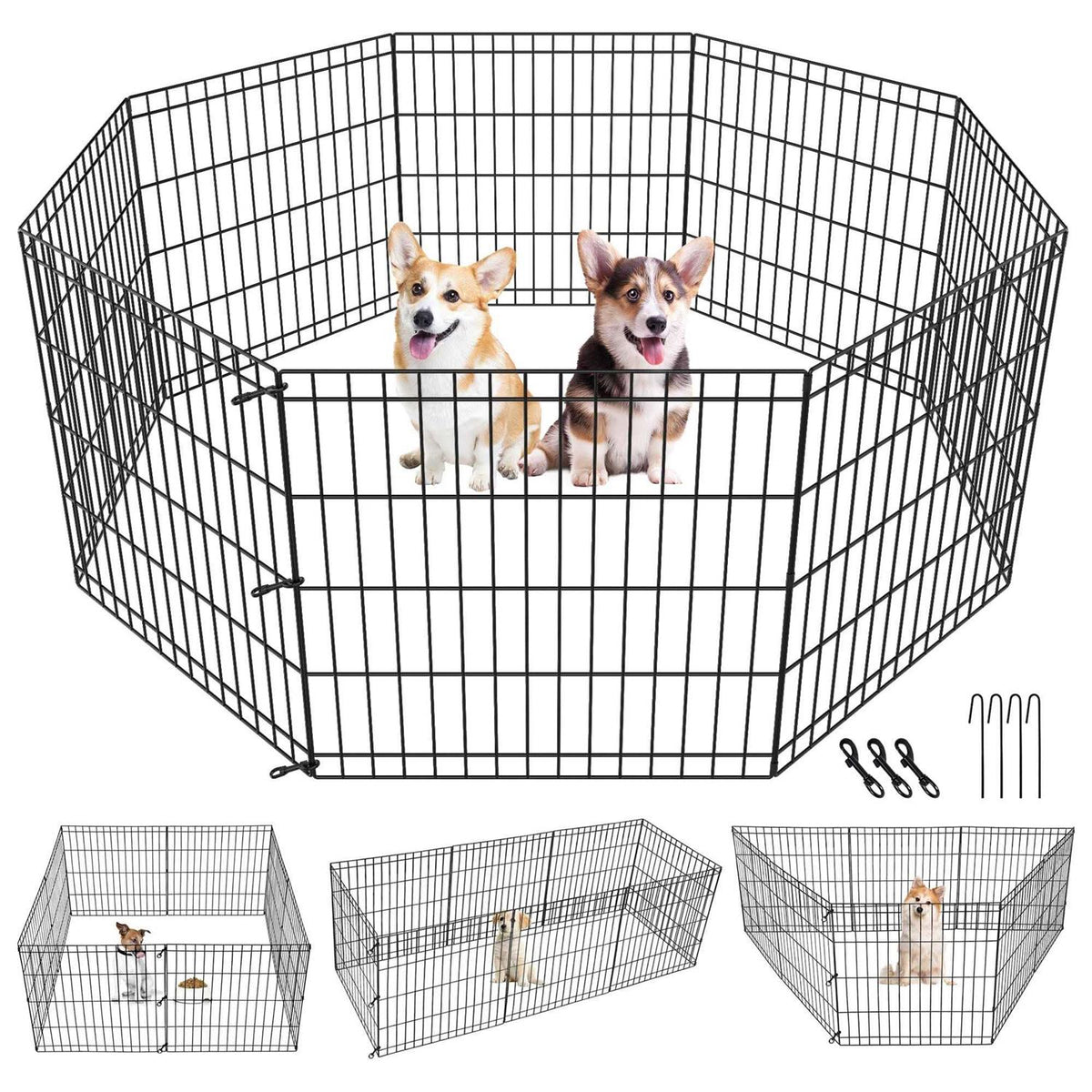 Folding Dog Exercise Pen 8 Panel P4571