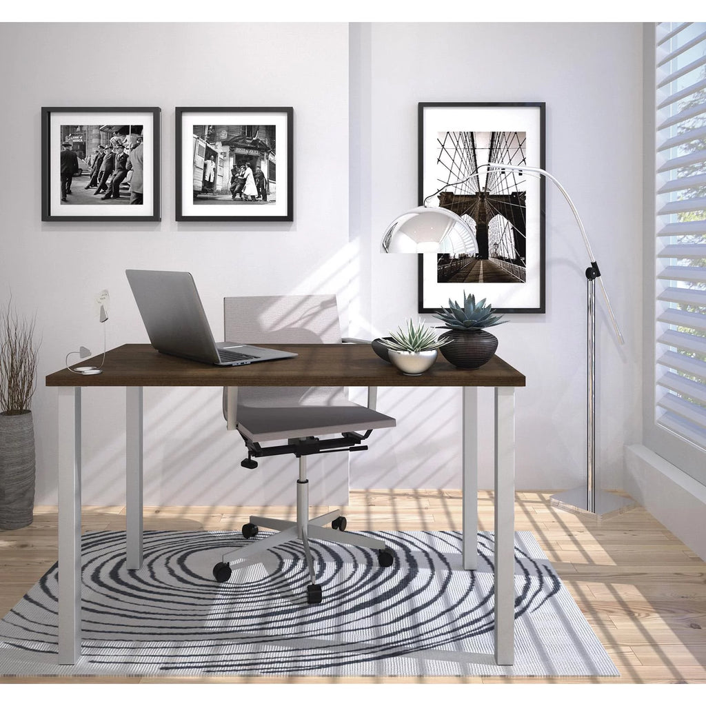 48W Table Desk with Square Metal Legs V696
