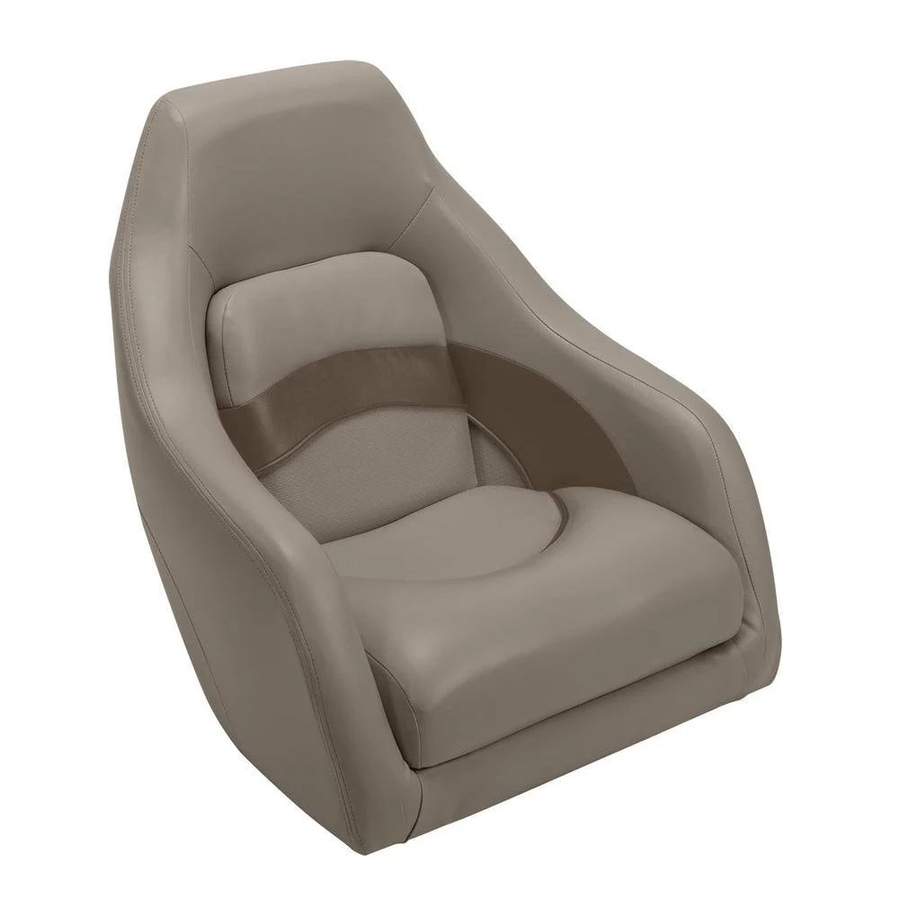 Pontoon Captain's Bucket Seat, Mocha Java/Mushroom/Cafe, 23.5 inch D x 22 inch W x 25.5 inch H D302