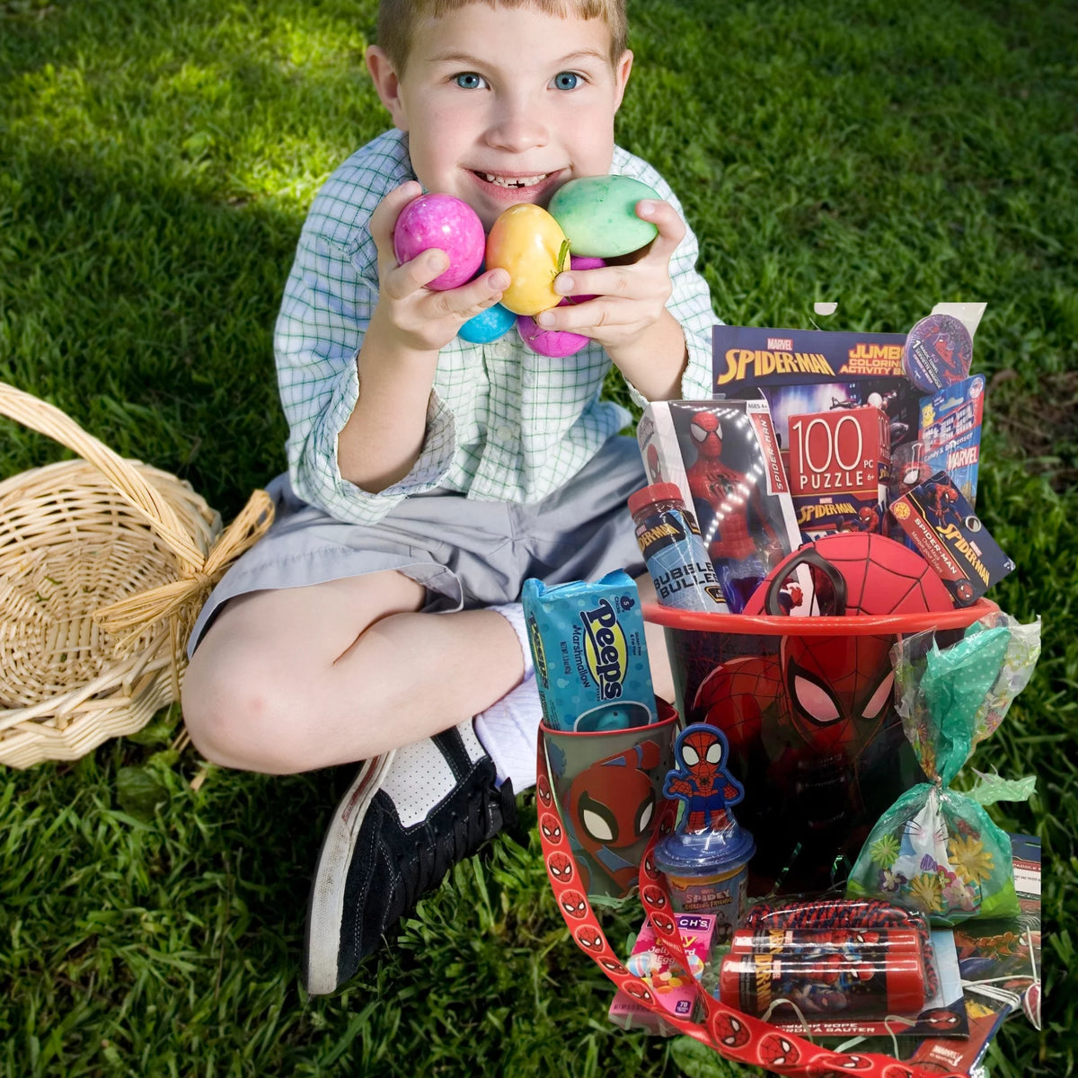 Spiderman Easter Basket Prefilled with Toys W137