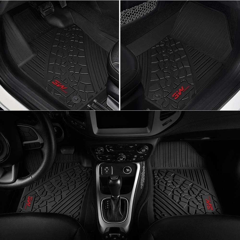 Black TPE Floor Mats for Jeep Wrangler JL 4 Doors Full Set B73607