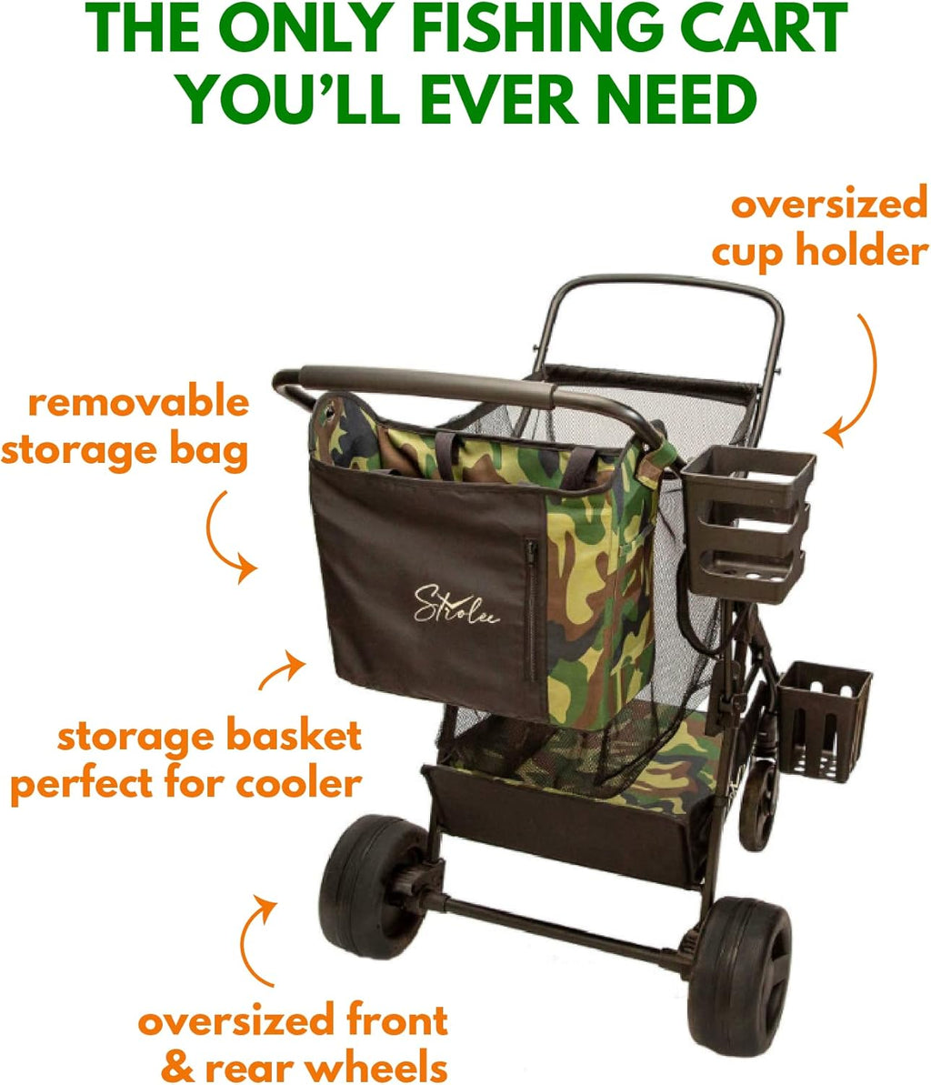 Compact Collapsible Fishing Cart with Oversized Wheels T549